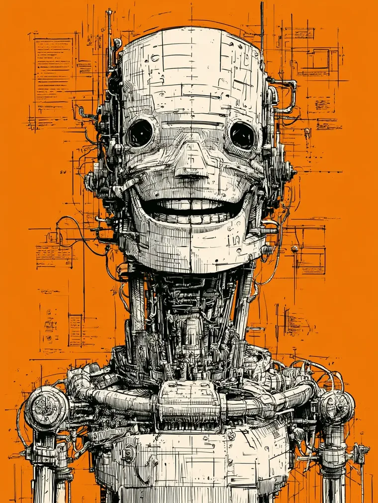Robot souriant en plan technique : le référencement IA, GEO et AEO pour être cité par ChatGPT et Perplexity